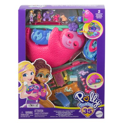 Lalka POLLY POCKET Kompaktowa torebka Rodzina leniwców HRD40