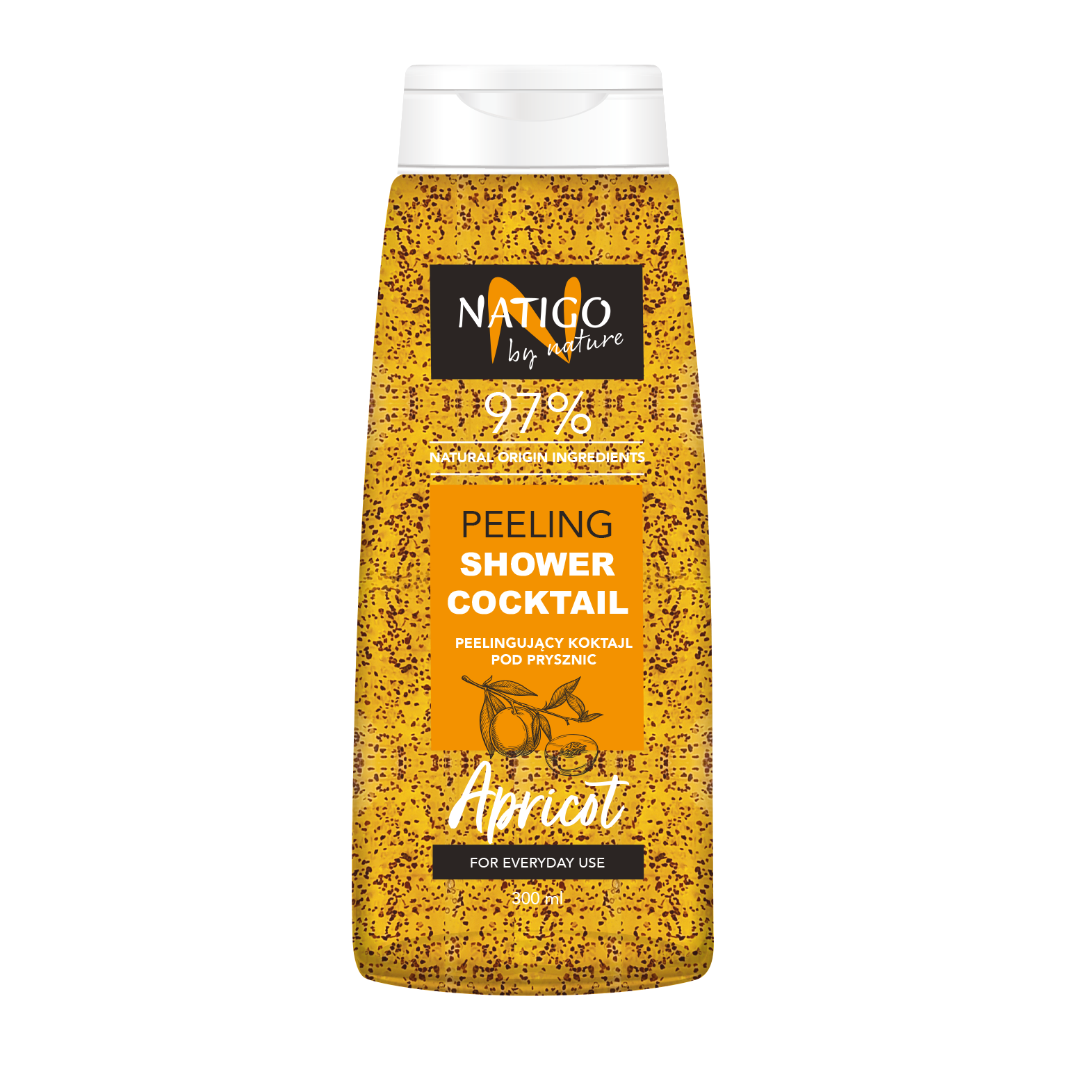 Natigo By Nature Apricot peelingujący żel pod prysznic, 300 ml
