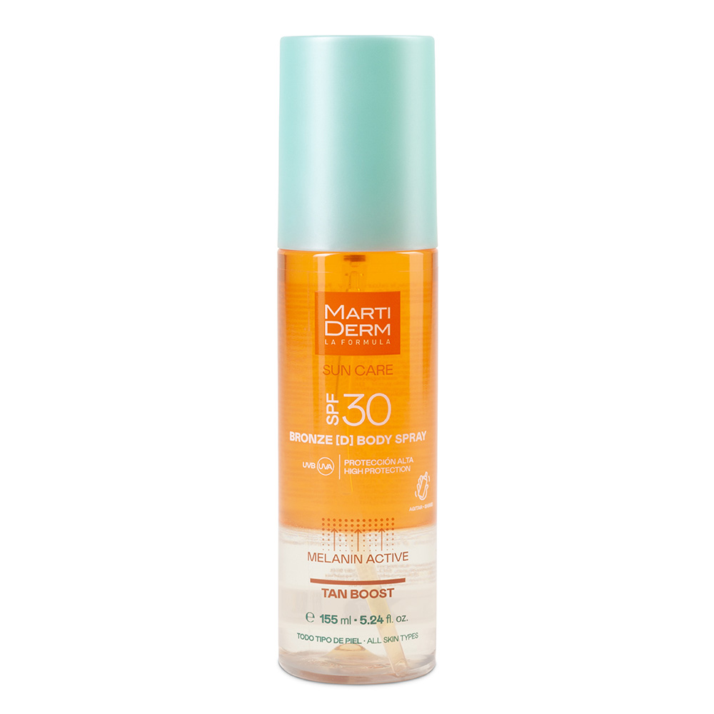 MartiDerm Sun Care Bronze D Body Spray spray do opalania ciała SPF30, 155 ml