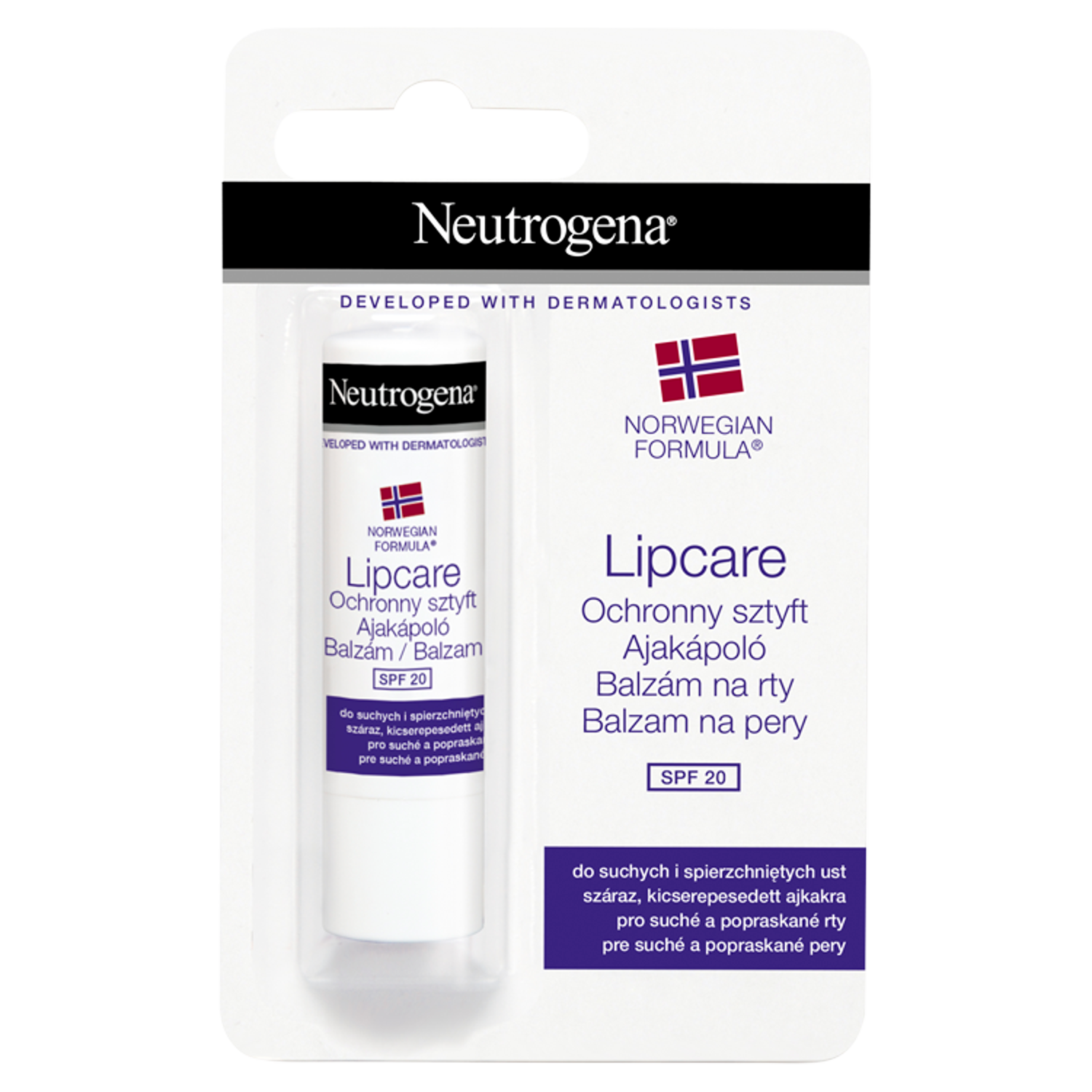 Neutrogena Norwegian Formula pomadka ochronna do ust SPF20, 4,8 g