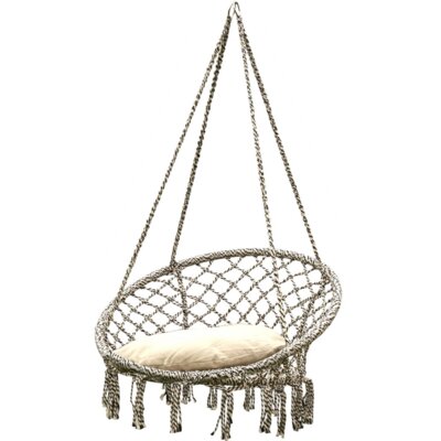 Fotel podwieszany ROYOKAMP 80 x 60 cm Czarno-biały