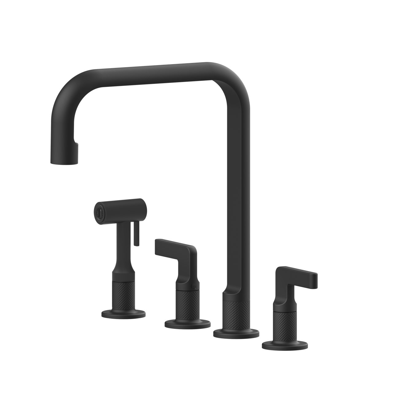 Gessi - Bateria kuchenna Inciso wyciągana wylewka 58703 Czarna matowa