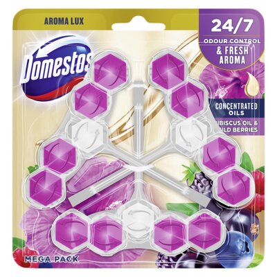 Kostka do WC DOMESTOS Aroma Lux Hibiscus Oil & Wild Berries 3x55g