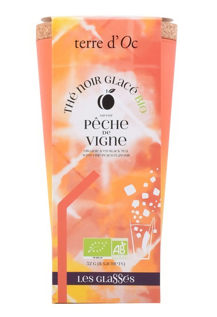 Terre d'Oc - Zestaw herbata mrożona + kubek Iced Peche de Vigne