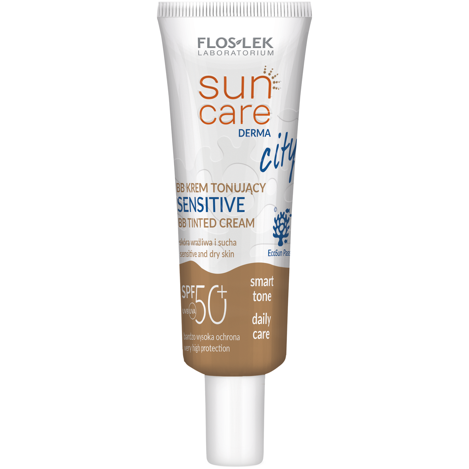 Floslek Sensitive wodoodporny krem tonujący BB SPF50+ do twarzy, 30 ml