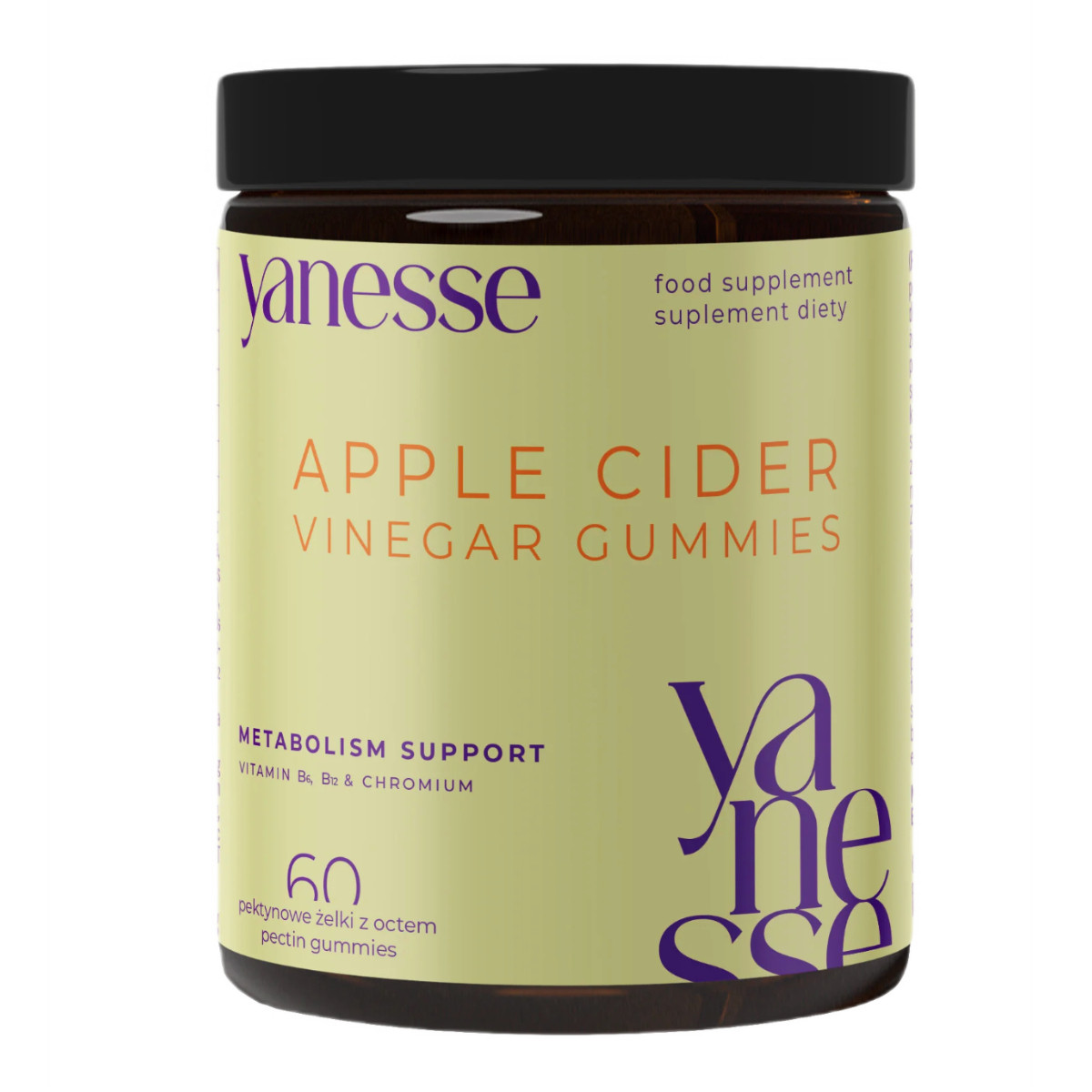 Aronpharma Yanesse Apple Cider Vinegar Gummies suplement diety z octem jabłkowym, 60 szt./1 opak.