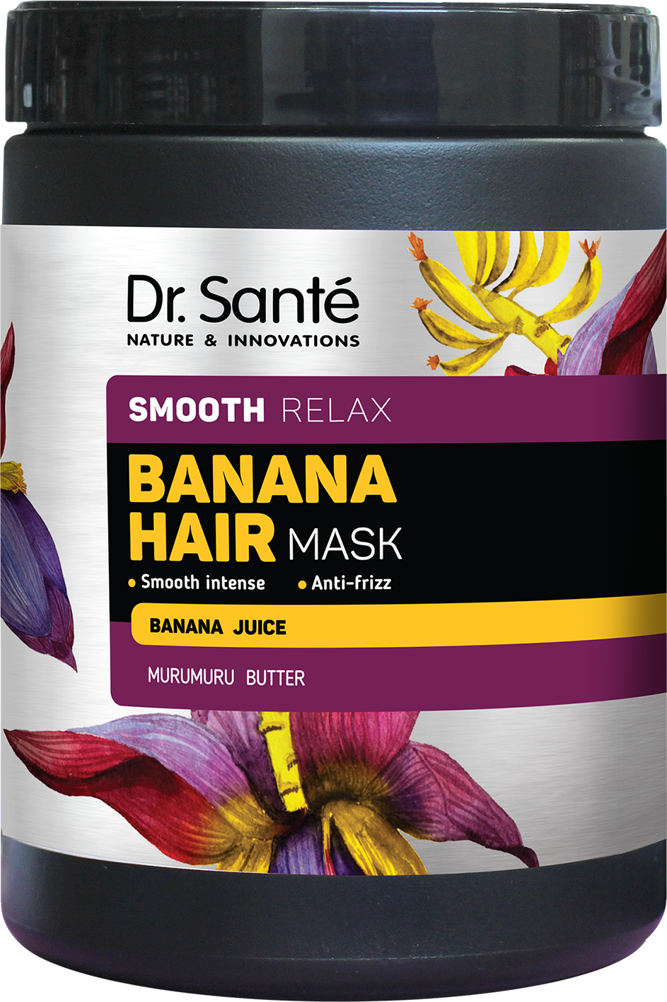 Dr. Santé Banana Smooth Relax maska do włosów Sok z banana i Olejek murumuru, 1000 ml