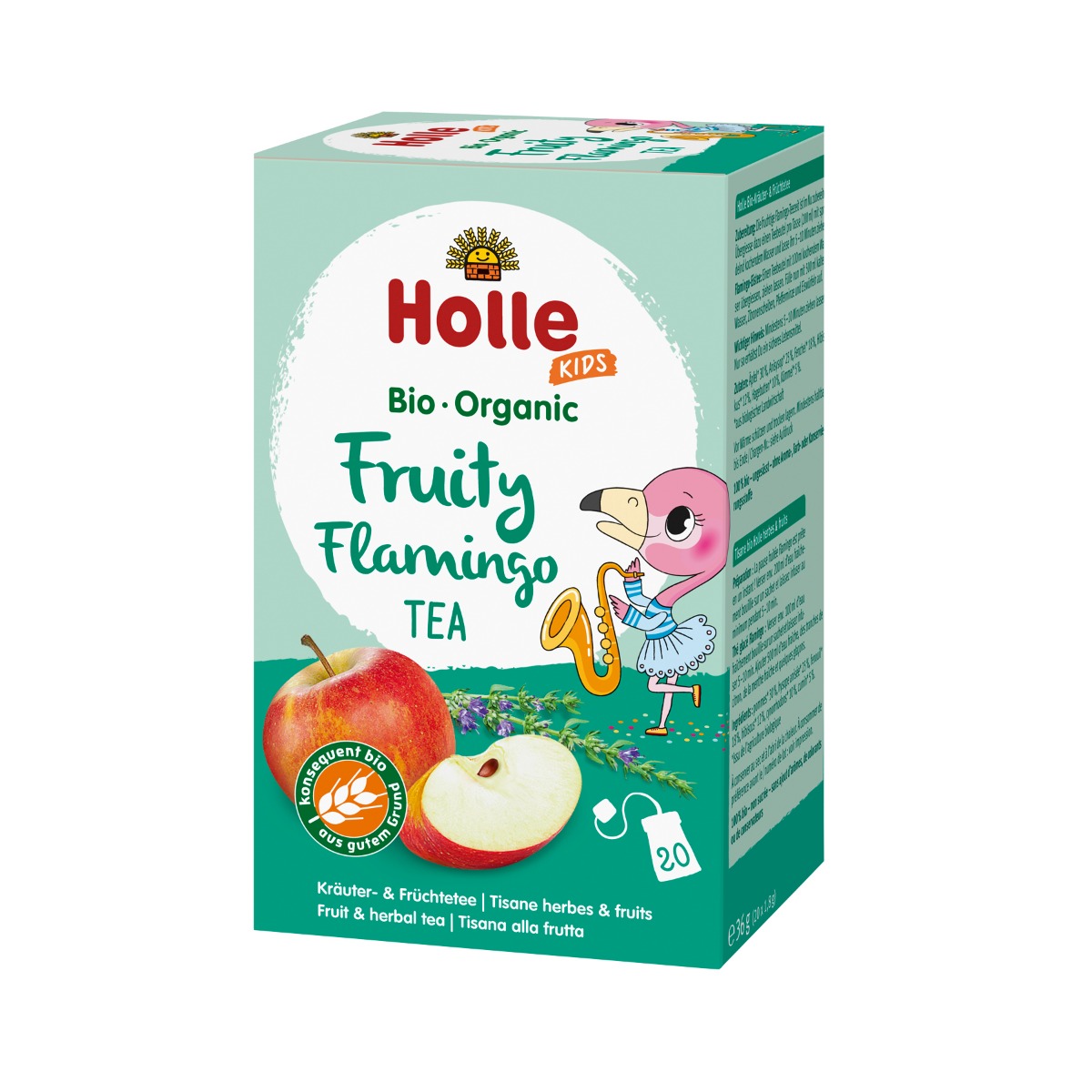 Holle BIO herbatka owocowo-ziołowa Flaming, 44 g