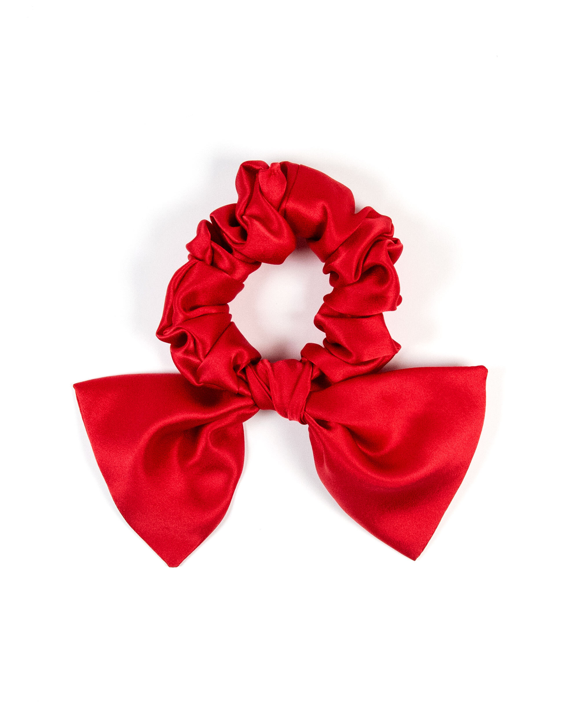 So Fluffy jedwabna gumka z kokardką – czerwona, 1 szt.