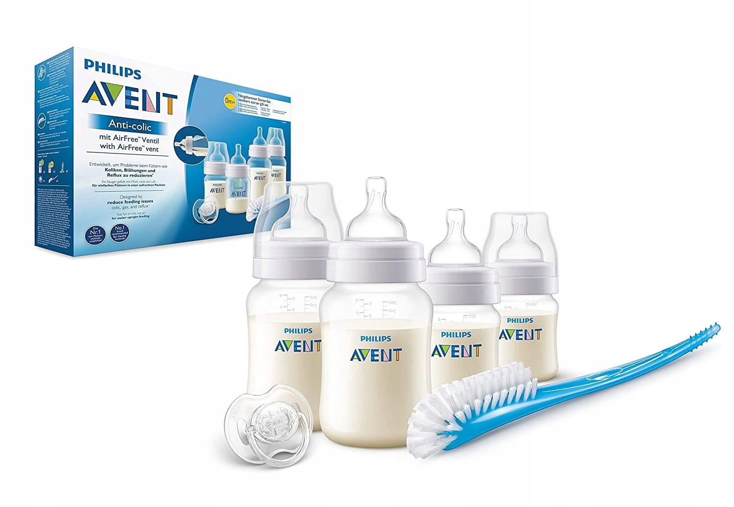 AVENT zestaw startowy antykolkowy airfree butelki