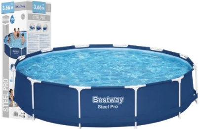 Basen stelażowy okrągły duży ogrodowy rodzinny 366x366cm bestway 56706