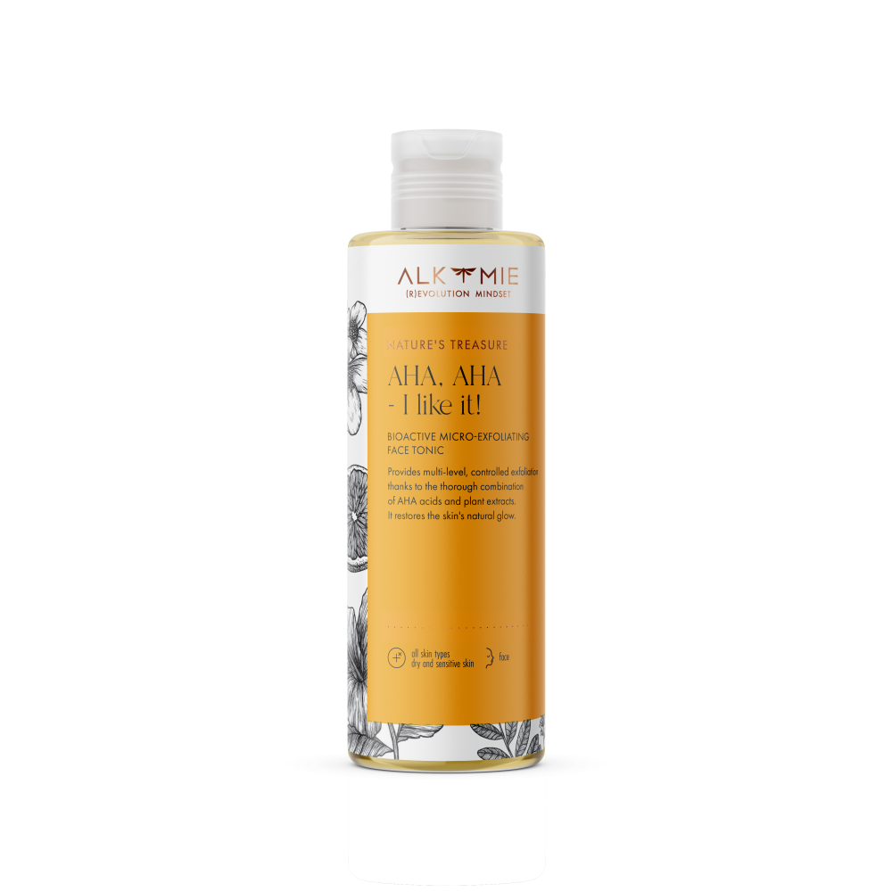 Alkmie Aha, aha I like it! tonik mikrozłuszczający z kwasami i ekstraktami z owoców do twarzy, 150 ml