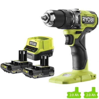 Wiertarko-wkrętarka udarowa RYOBI RPD18BL-2C20S