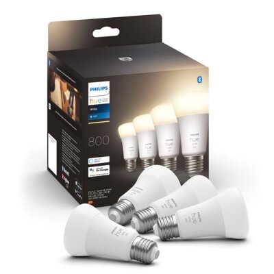Inteligentna żarówka LED PHILIPS HUE 929001821625 9W E27 Bluetooth, ZigBee (4 szt.)