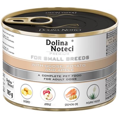 Karma dla psa DOLINA NOTECI Premium z gęsią, ziemniakami i jabłkiem 185 g