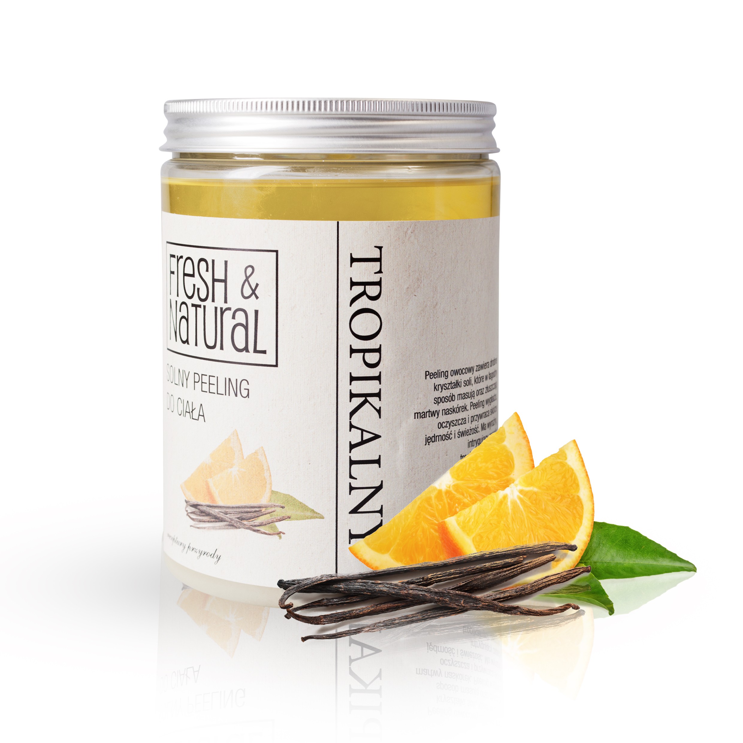 Fresh & Natural peeling solny do ciała tropikalny, 1300 g
