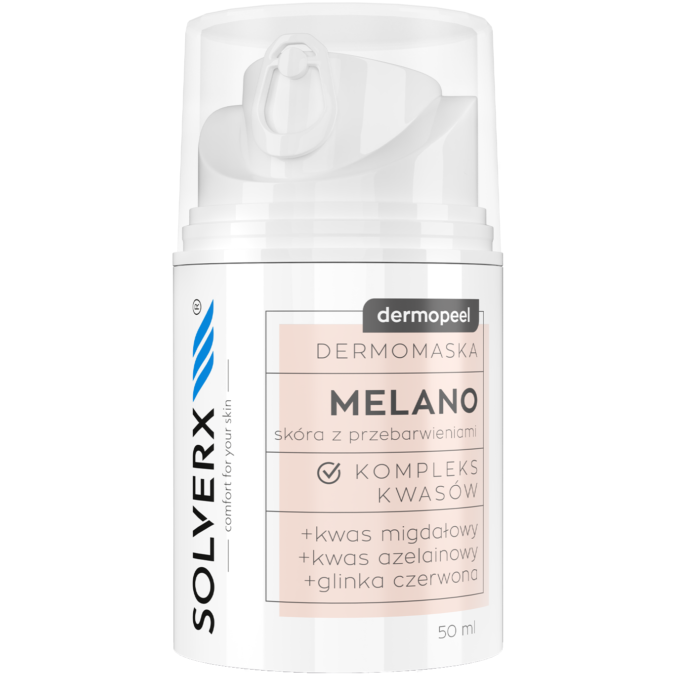 Solverx Melano maska z kwasem migdałowym do twarzy, 50 ml