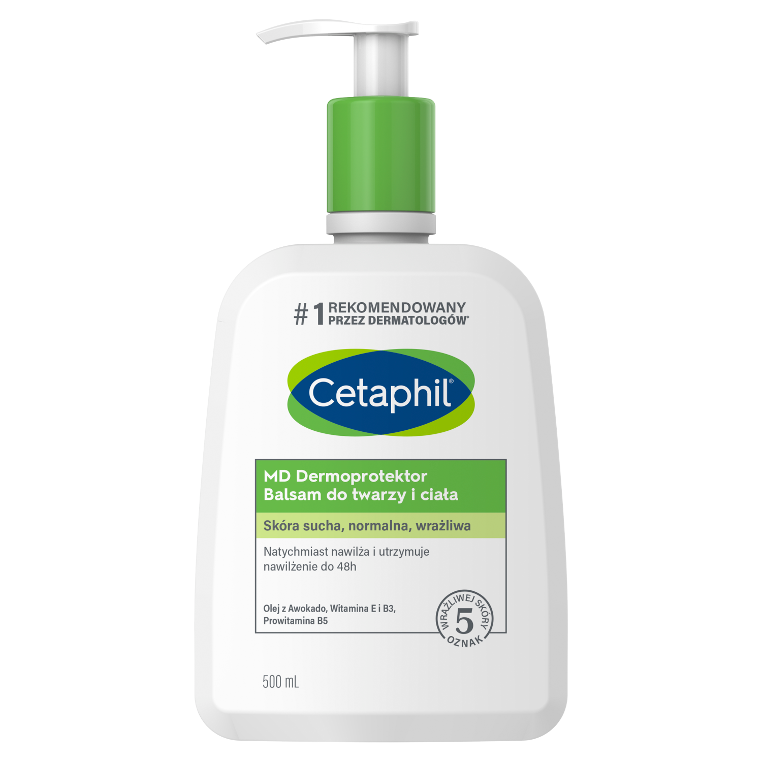 Cetaphil MD Dermoprotektor balsam nawilżający do twarzy i ciała, 500 ml