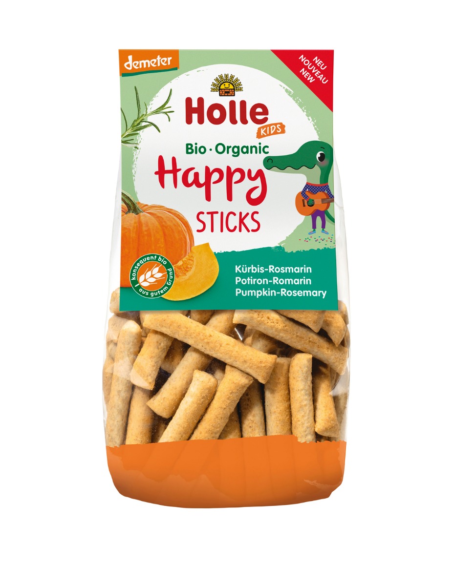 Holle BIO Szczęśliwe paluszki pszenne dynia-rozmaryn, 100 g
