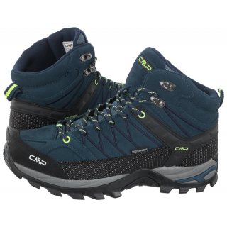 Buty Trekkingowe CMP Rigel Mid Trekking Shoe Wp 3Q12947 08MF Blue Ink/Yellow Fluo