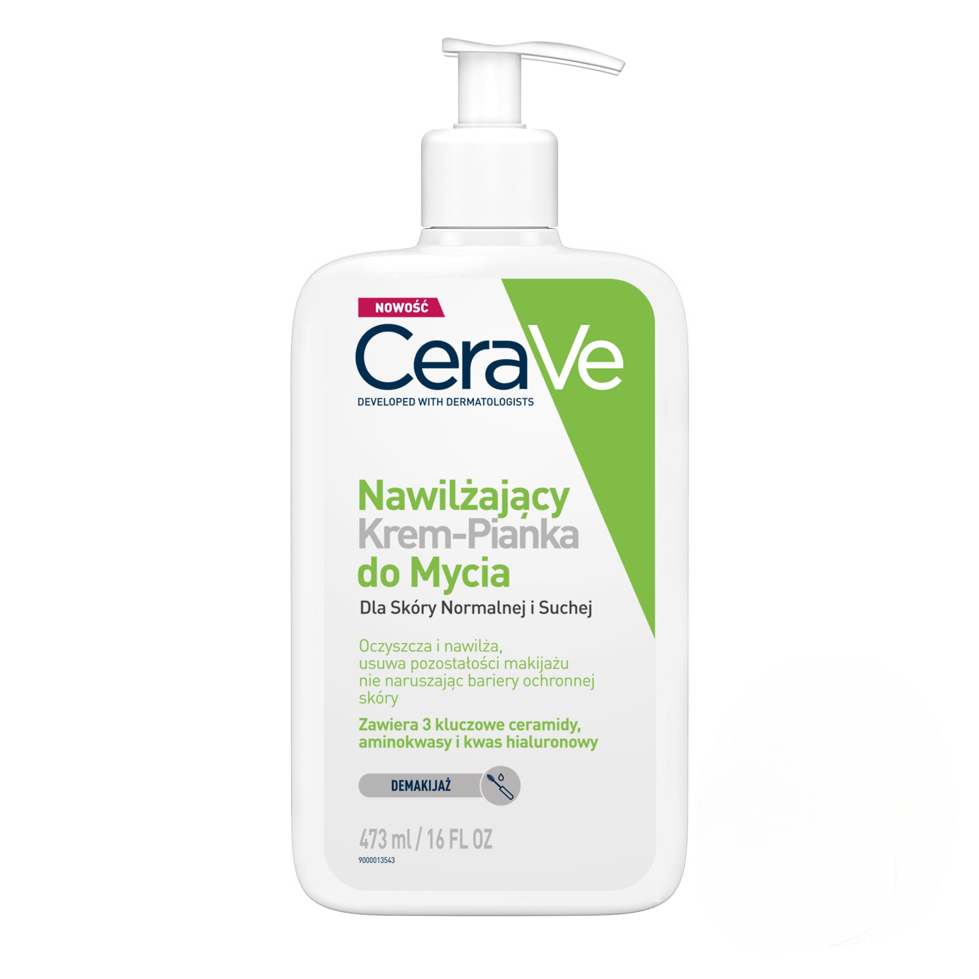 CeraVe nawilżający krem-pianka do mycia twarzy, 473 ml