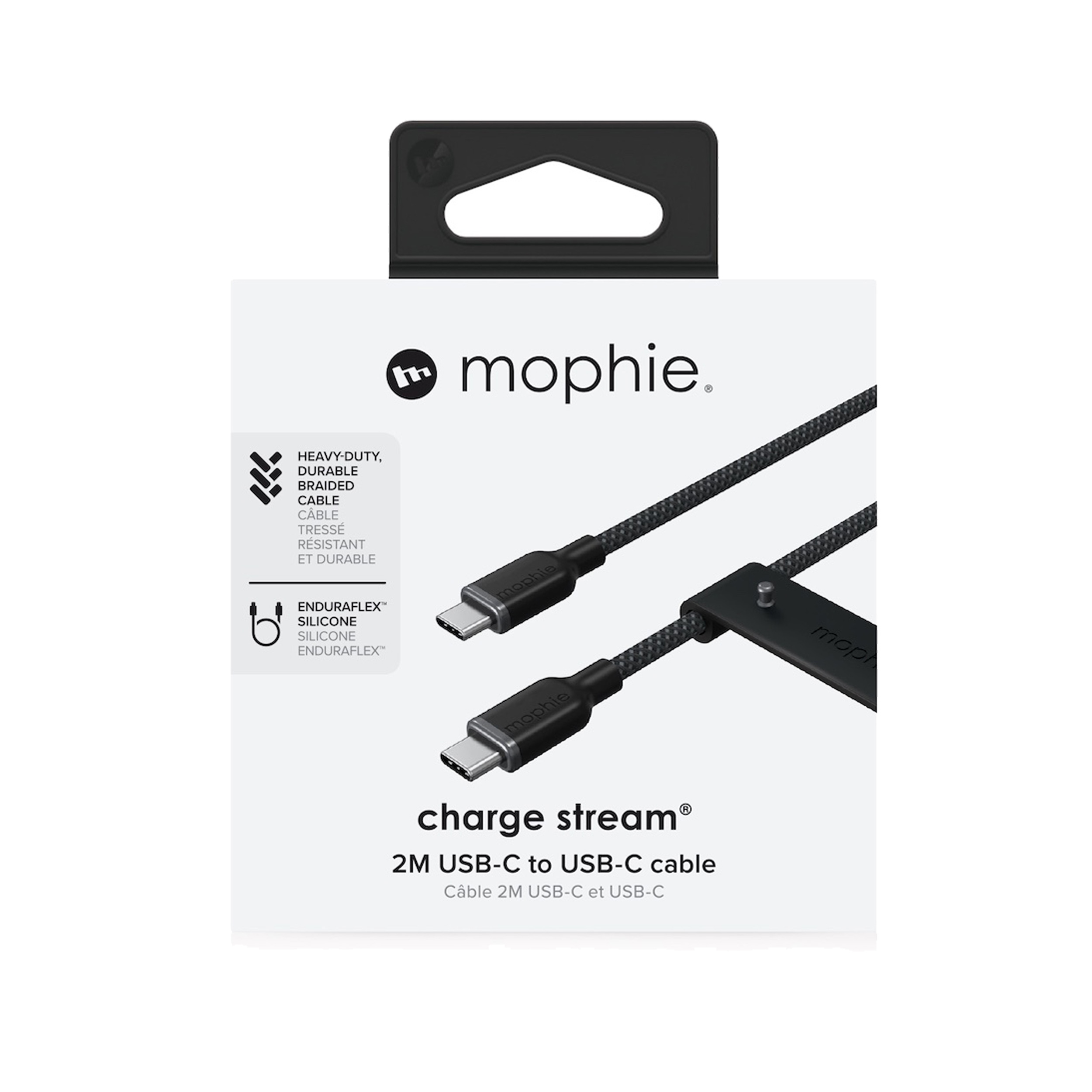 Mophie kabel 2m czarny - kabel USB-C - USB-C