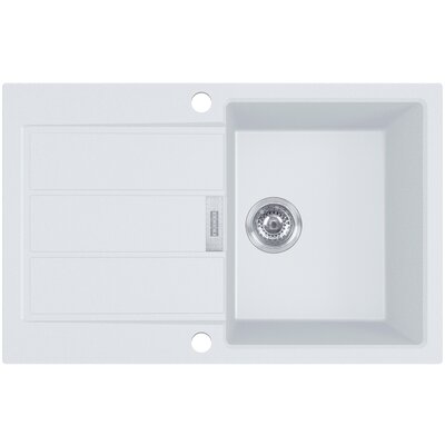 Zlewozmywak jednokomorowy z ociekaczem FRANKE Sirius S2D 611-78 143.0612.628 Biały polarny 50x78