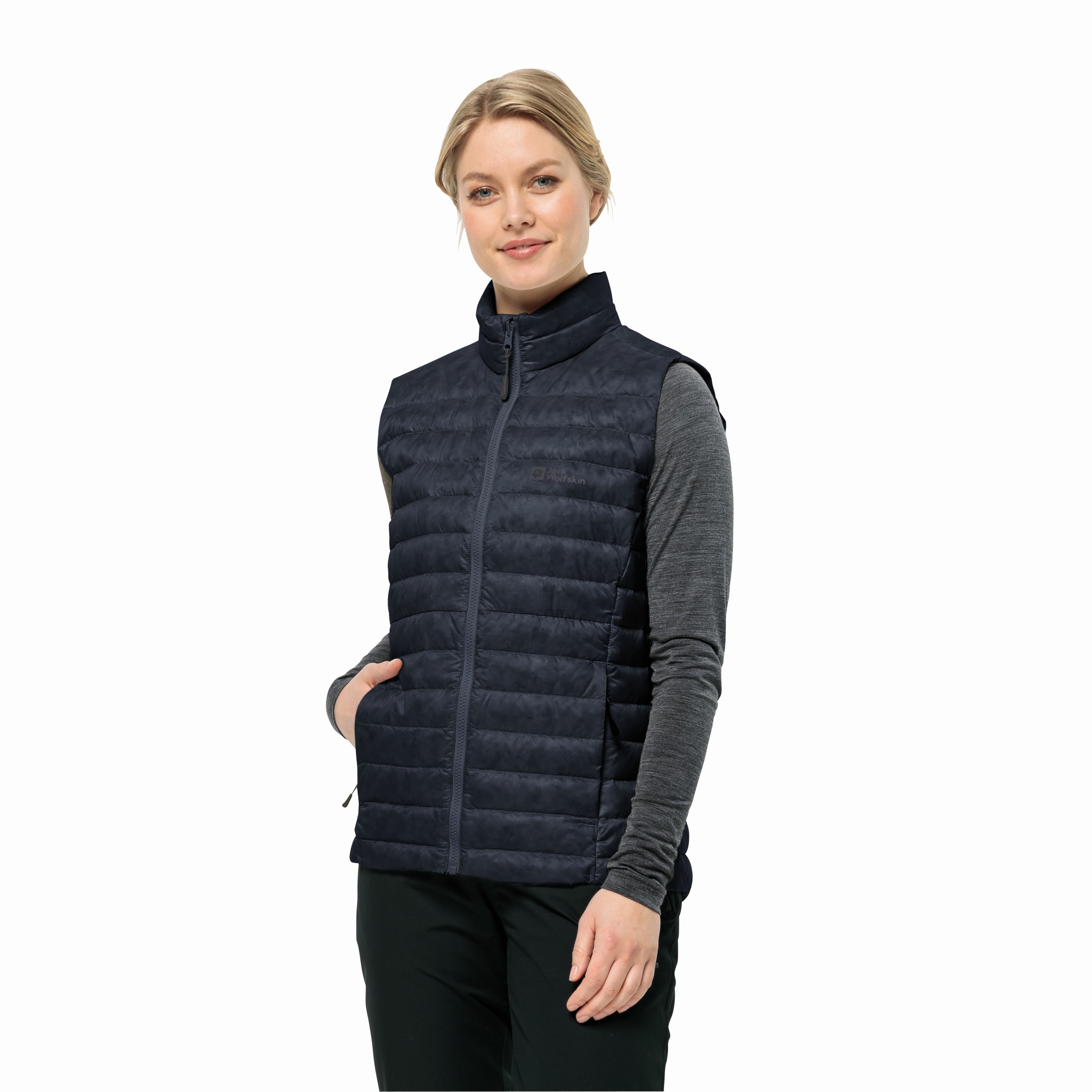 Damska kamizelka puchowa Jack Wolfskin PILVI DOWN VEST W night blue - XL