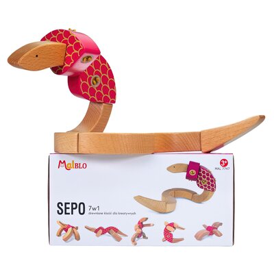 Klocki drewniane MALBLO Eco Sepo 7w1 MAL7747