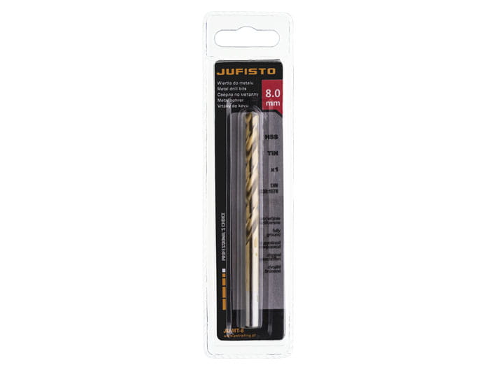 Wiertło do metalu HSS-G TIN 8,0 x 117 mm (1 szt.) JUFISTO