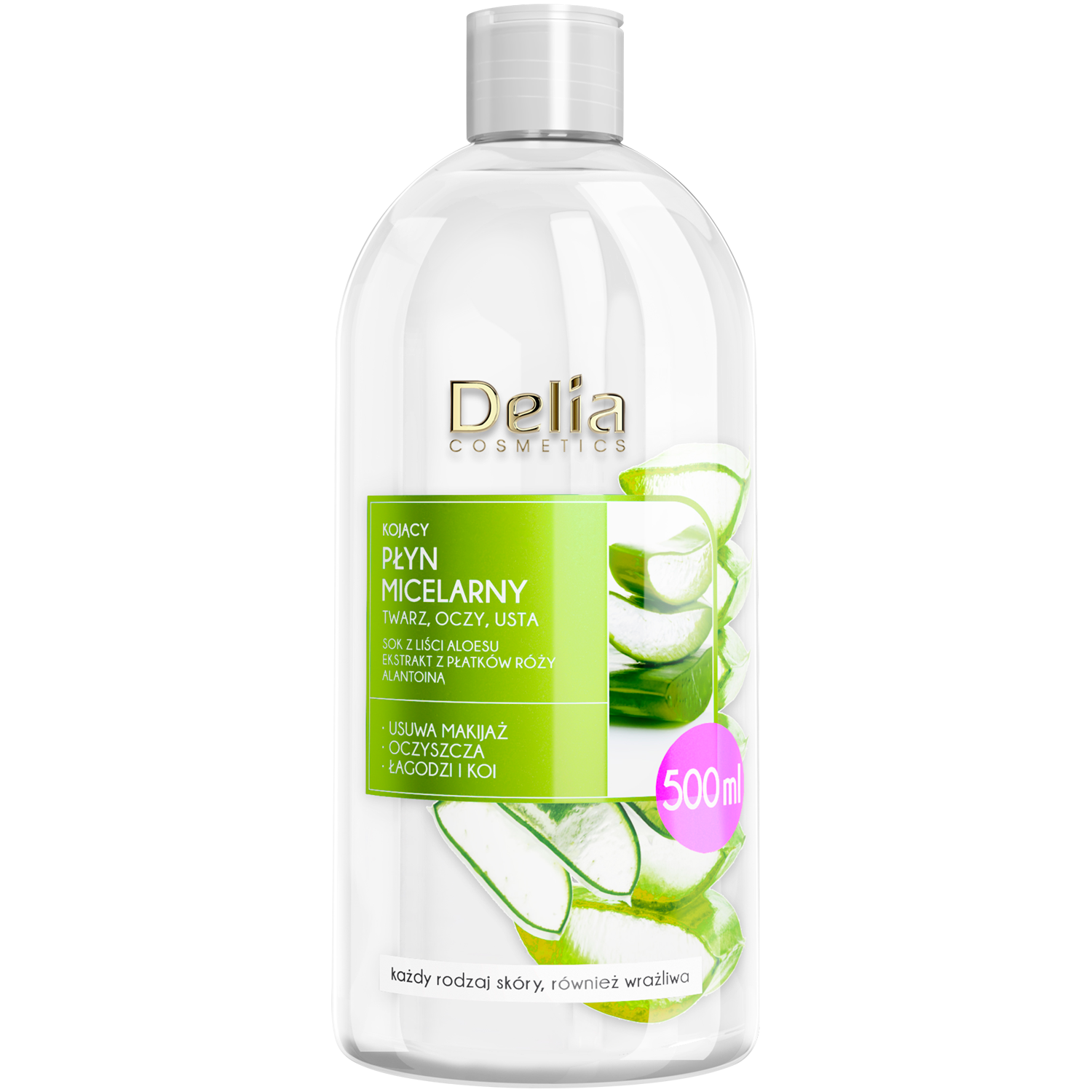 Delia Aloe kojący płyn micelarny, 500 ml