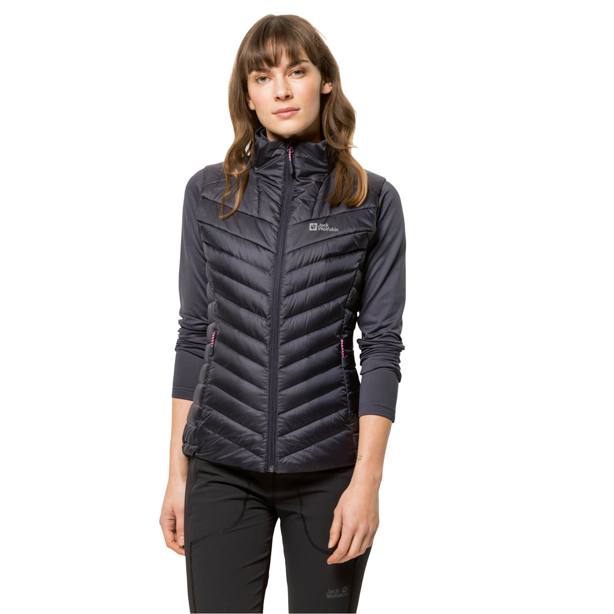 Damska kamizelka puchowa Jack Wolfskin PASSAMANI DOWN VEST W graphite - XL