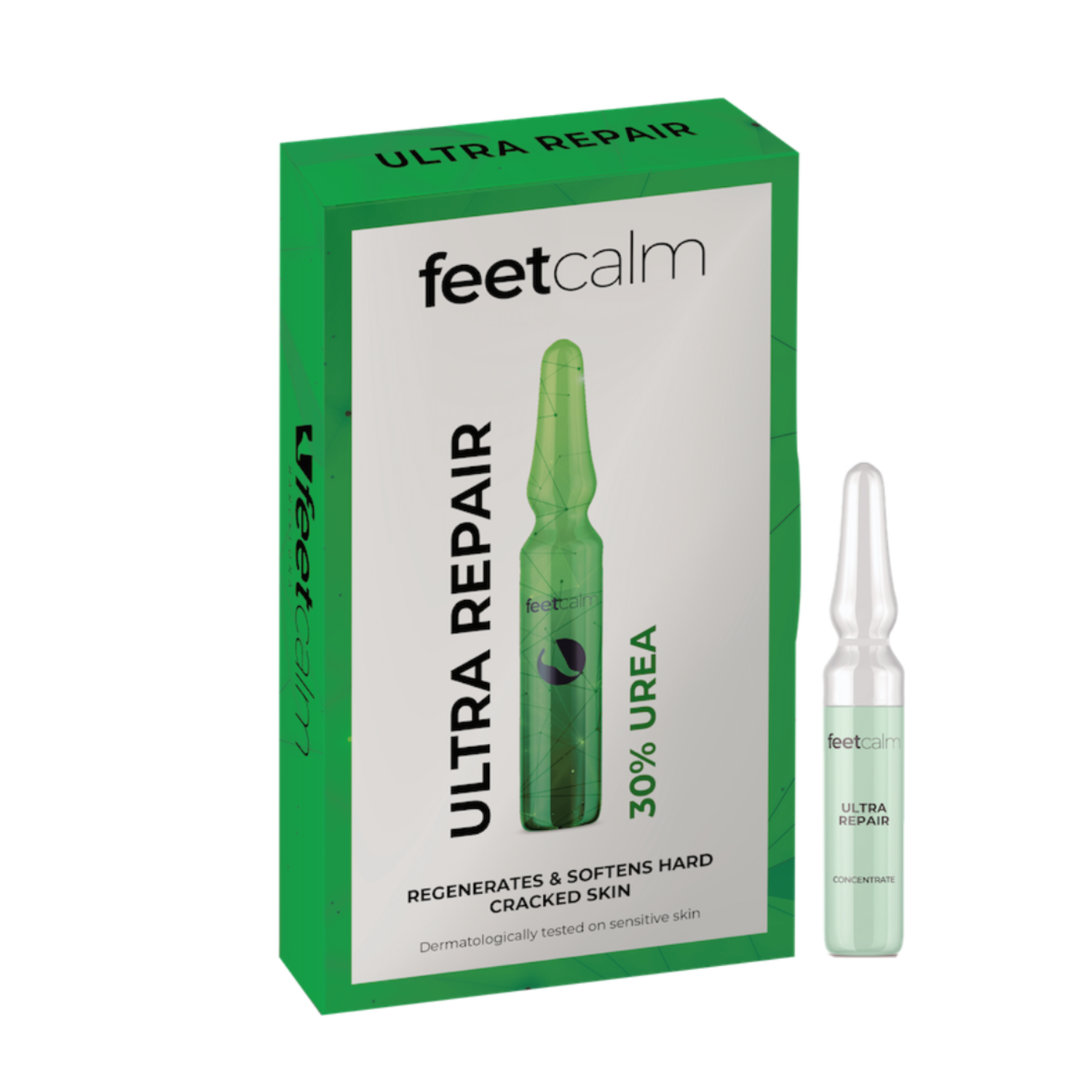 FeetCalm Ultra Repair zestaw: ampułki regenerujące do stóp 30% mocznik, 7x2 ml