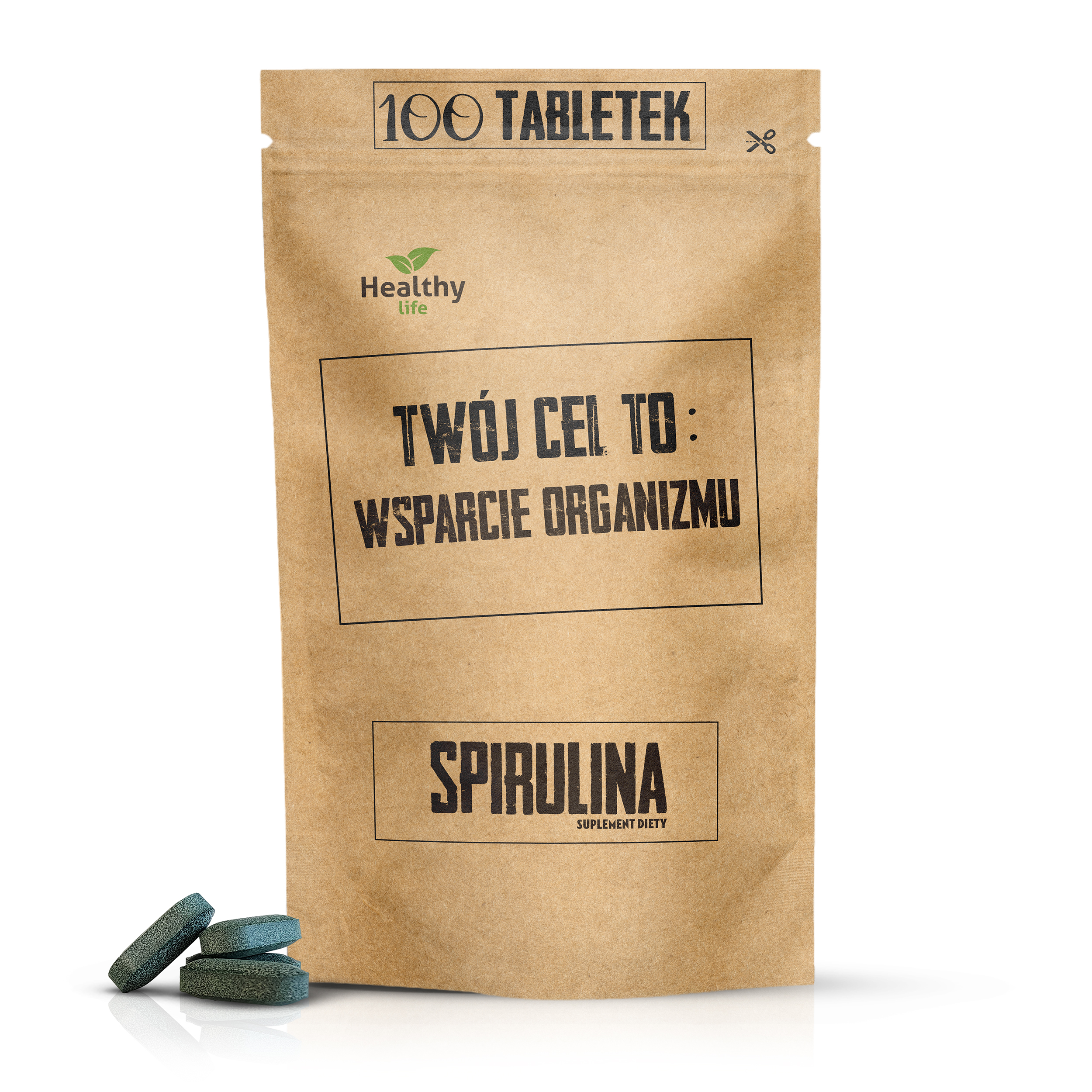 Twój cel to SPIRULINA suplement diety wspierający odchudzanie, 100 kaps./1 opak.