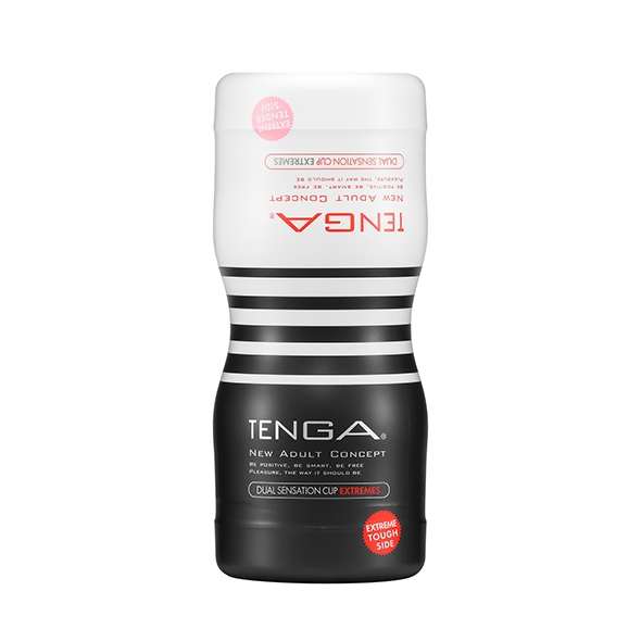 Tenga Dual Sensation Cup jednorazowy masturbator z dwoma otworami Extremes, 1 szt.
