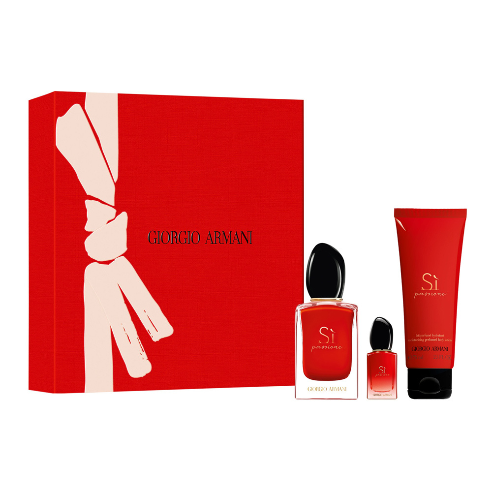 Giorgio Armani Si Passione zestaw damski: woda perfumowana, 50 ml + woda perfumowana 7 ml + balsam do ciała, 75 ml