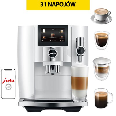 Ekspres JURA J8 Piano White (EA) z systemem Sweet Foam