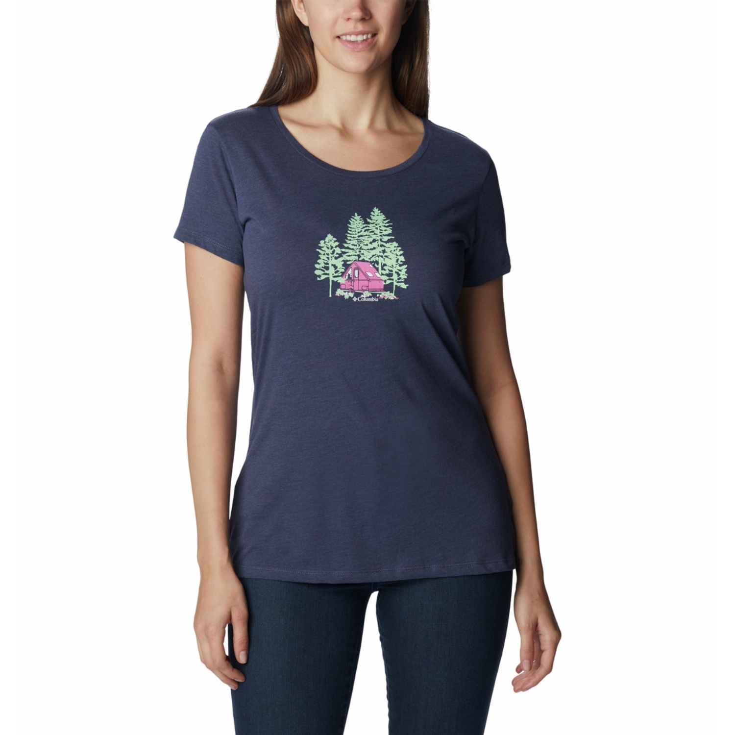 Damska koszulka Columbia Daisy Days SS Tee nocturnal - XS