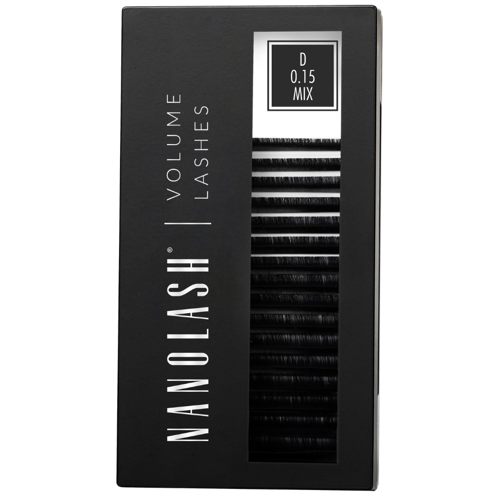 Nanolash Volume lashes sztuczne rzęsy 0.15 skręt D mix dług. 6-13 mm, 1 opak.