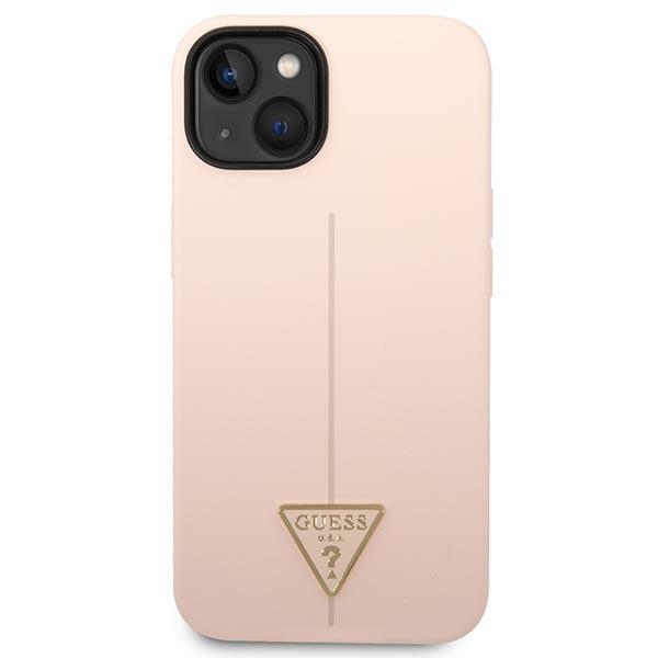 Guess Silicone Triangle Pink - etui iPhone 14