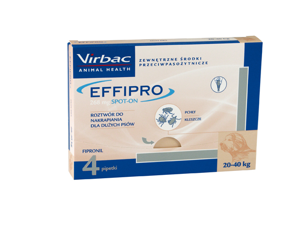 VIRBAC Effipro Spot-On przeciw pasożytom zewnętrznym dla dużych psów L 24 szt