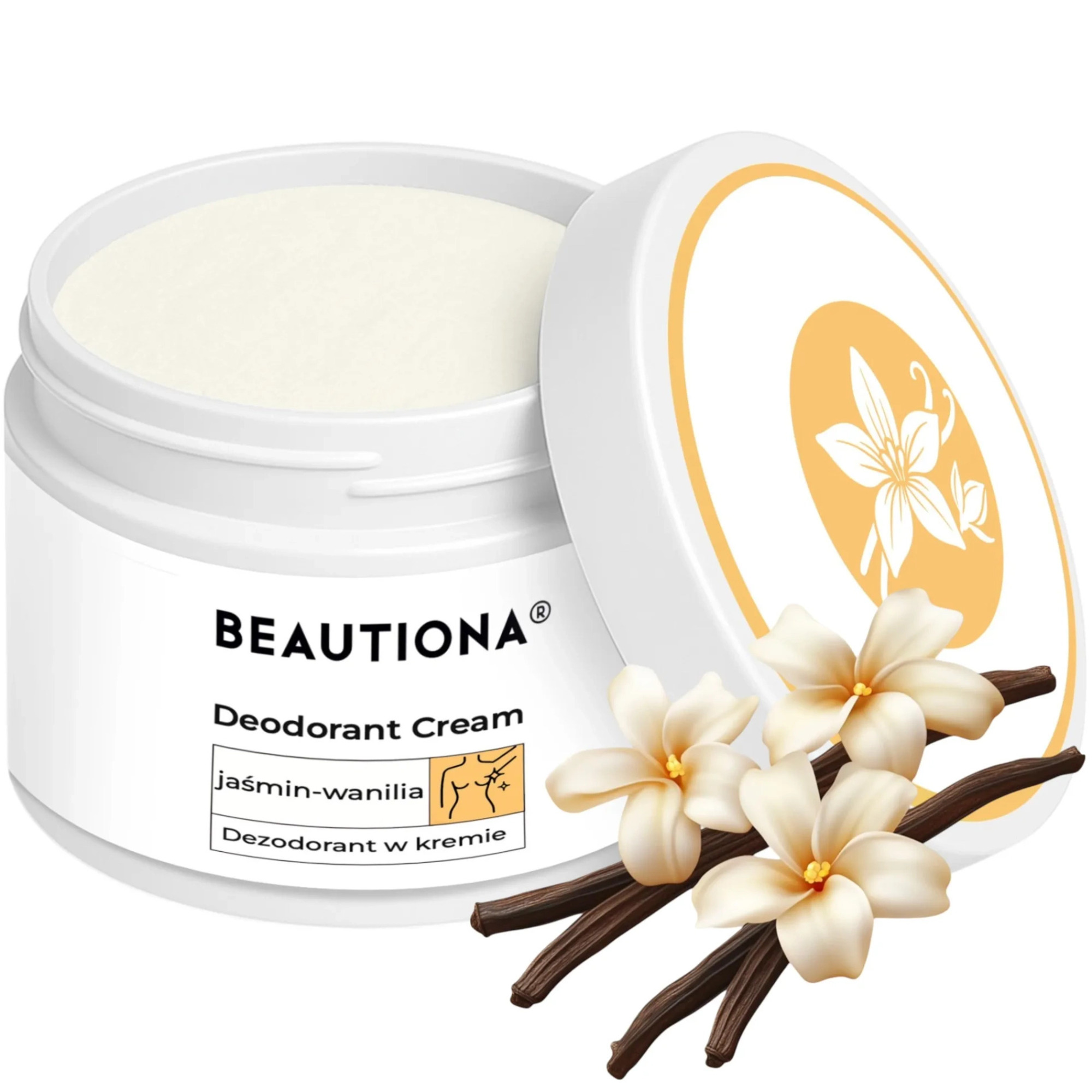 Beautiona dezodorant w kremie Jaśmin & Wanilia, 50 ml