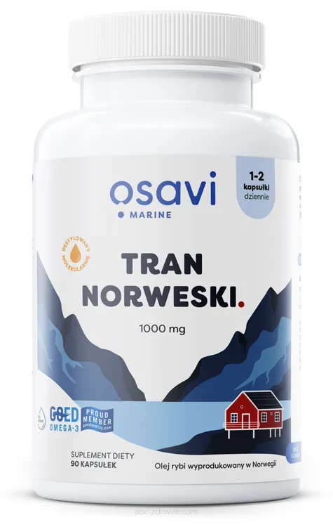 Tran Norweski 1000 mg ( Cytryna) 90 kaps (Osavi)