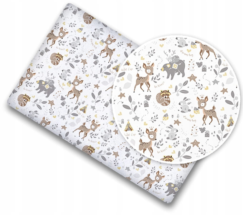 Prześcieradło 120x60 do łóżeczka bawełna materiałowe Babymam