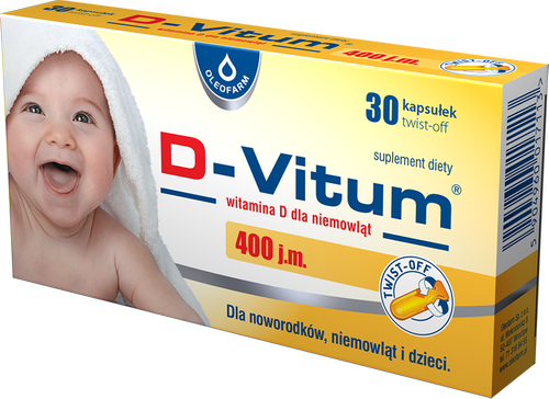 D-Vitum 400 j.m. 30 kapsułek twist-off