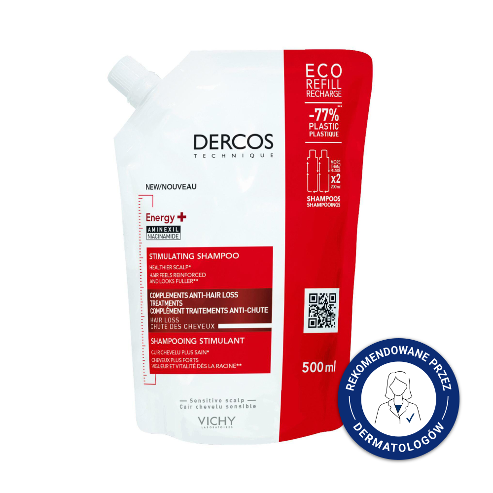 Vichy Dercos Energy+ zapas szamponu do włosów, 500 ml