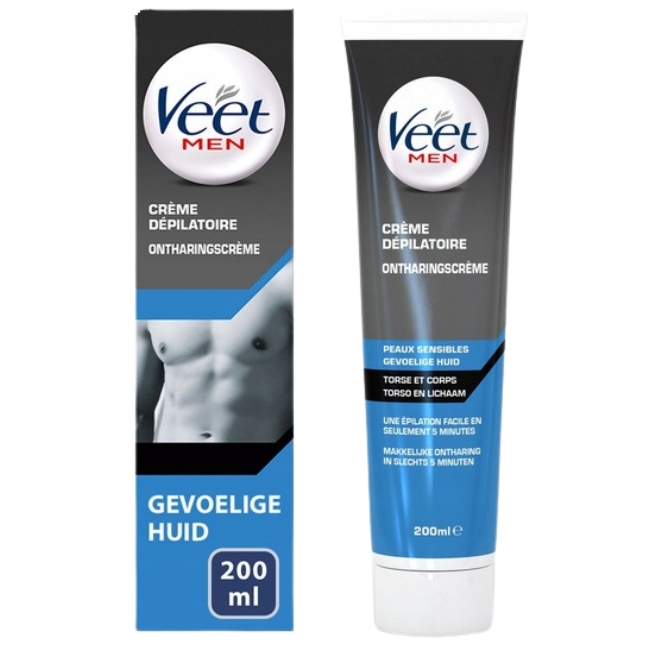 Veet Men krem do depilacji dla mężczyzn do skóry wrażliwej, 200 ml