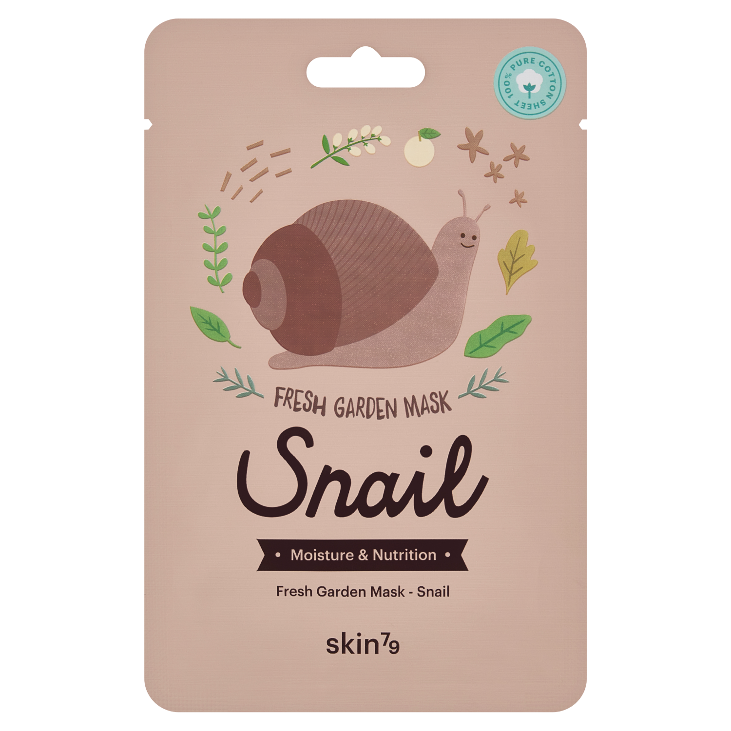 Skin79 Fresh Garden maska do twarzy z filtrem ze ślimaka dla skóry suchej na płacie bawełnianym, 23 g