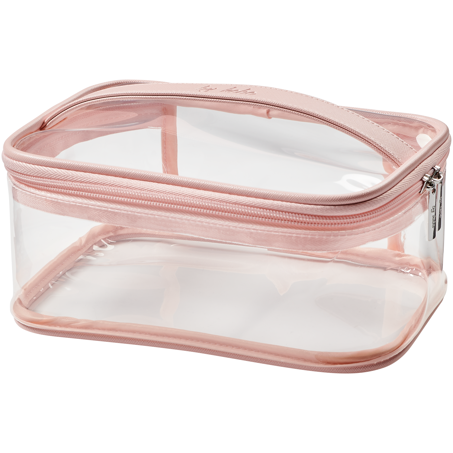 By Hebe kosmetyczka transparentna średnia różowa, 1 szt.