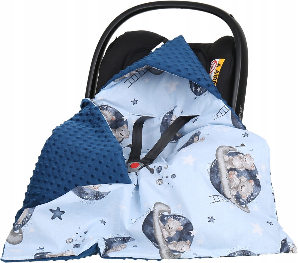 Babymam kocyk minky do fotelika nosidełka ciepły